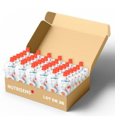 Eau gélifiée en gourde Hydrafast x36 fraise Nutrisens