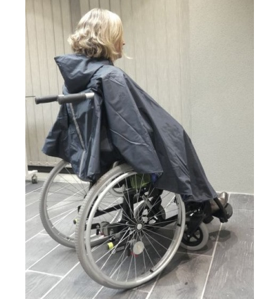 Cape de pluie imperméable pour fauteuil roulant Poncho Plus