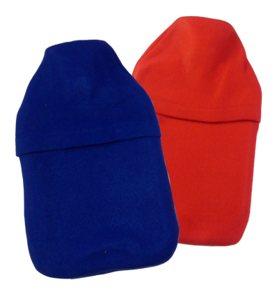 Bouillotte traditionnelle à eau avec housse microfibre Bluelight rouge ou bleu