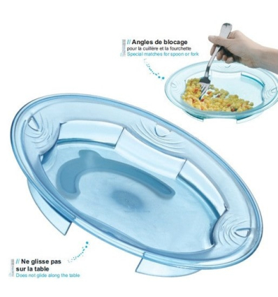 Assiette ergonomique adulte antidérapante incurvée Saint Romain