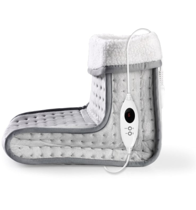 Chauffe pieds électrique polaire gris