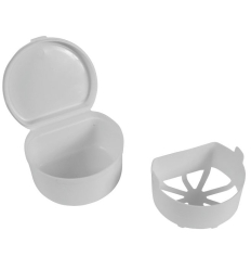 Boite à dentier avec panier Clip blanc