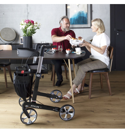 Déambulateur d'extérieur 4 roues pliable Carbone Athlon SL Rehasense