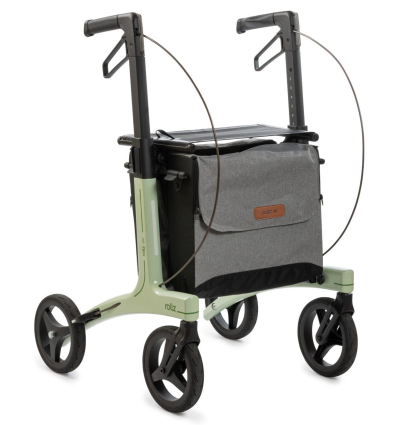 Déambulateur 4 roues ultra-léger en carbone Rollz Air vert