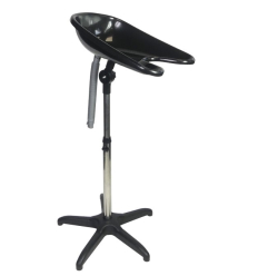 Bac à shampoing réglable sur pied PMR noir