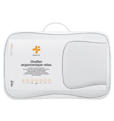 Oreiller ergonomique à mémoire de forme bambou Confort Epaule Relax Inphysio