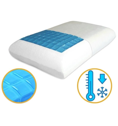 Oreiller à mémoire de forme avec gel rafraîchissant Confort Gel