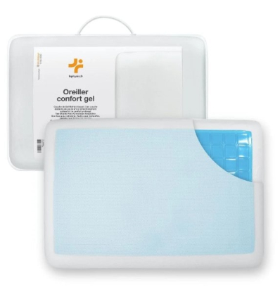Oreiller à mémoire de forme avec gel rafraîchissant Confort Gel