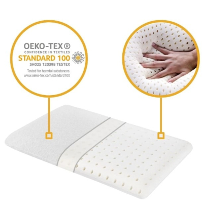 Oreiller enfant à mémoire de forme perforé bambou Inphysio