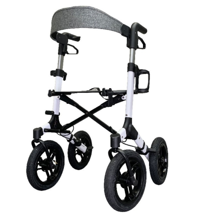 Déambulateur 4 roues tout terrain avec roues gonflables Neo Fun blanc