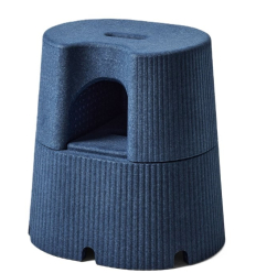 Marche pied et tabouret de bain Dorica By Acre bleu