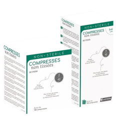 Sachet de 100 compresses non tissées et non stériles Euromédis