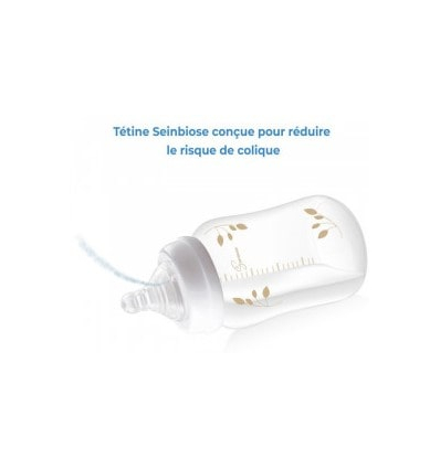 Lot de 2 tétines anti-coliques pour biberon de lait Seinbiose