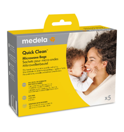 Boîte de 5 sachets de désinfection micro-ondes Quick Clean Medela