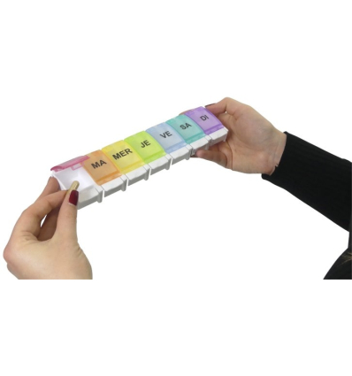 Pilulier semainier pour médicament Color compact