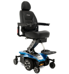Fauteuil roulant électrique releveur handicapé Jazzy Air 2 bleu