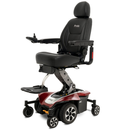 Fauteuil roulant électrique releveur handicapé Jazzy Air 2 rouge