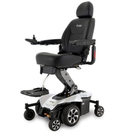 Fauteuil roulant électrique releveur handicapé Jazzy Air 2 blanc