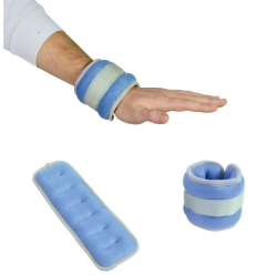 Paire de bracelets lestés discrets pour la rééducation 500 g