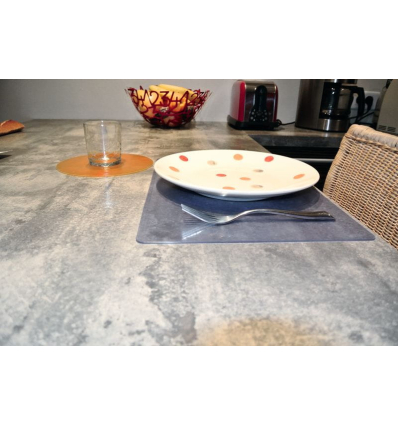 Set de table rectangulaire antidérapant Ergo bleu