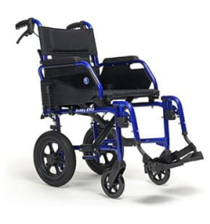 Fauteuil de transfert ultra léger pliable Bobby Evo Vermeiren bleu