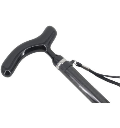 canne de marche pliante carbone noir