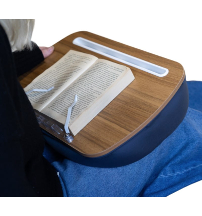 Coussin avec support de lecture ergonomique inclinable pour livre, tablette et ordinateur