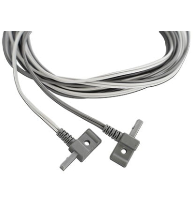 Jeu de 2 câbles bipolaires pour éléctrostimulateur Cefar Peristim Pro et Rehab x2