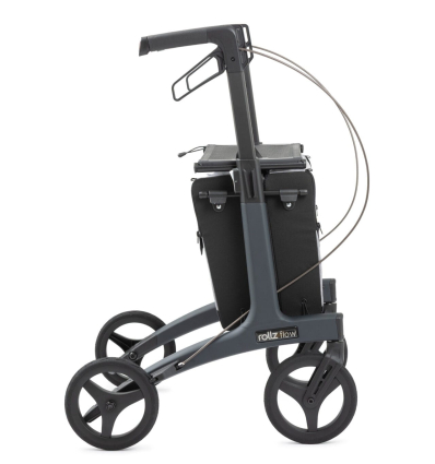 Déambulateur 4 roues léger et pliable avec pneus souples Rollz Flow de profil