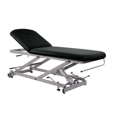 Table d'examen hydraulique 2 plans réglable en hauteur noir