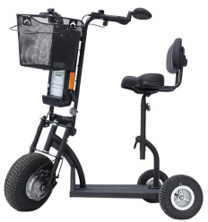 Scooter 3 roues électrique PMR pliable Happy Scoot noir