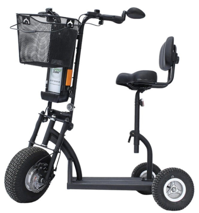 Scooter 3 roues électrique PMR pliable Happy Scoot noir