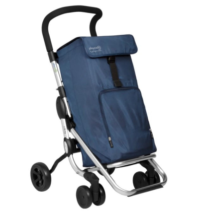 Chariot de courses 4 roues à pousser pliable Playcare bleu