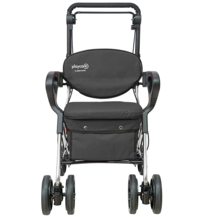 Déambulateur chariot de courses 4 roues à pousser avec siège Care Plus Playcare gris