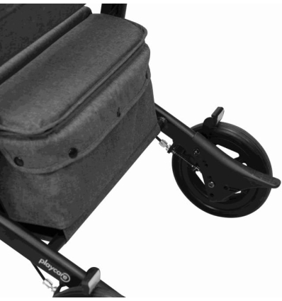 Déambulateur et chariot de courses 4 roues à pousser avec siège Care Lux