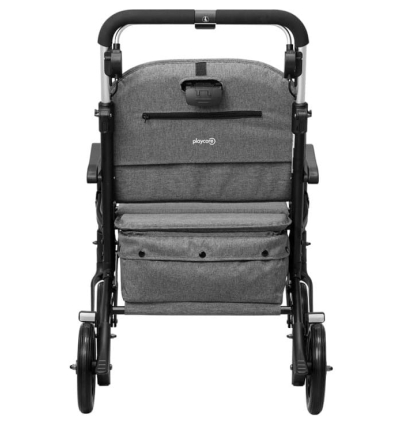 Déambulateur et chariot de courses 4 roues à pousser avec siège Care Lux