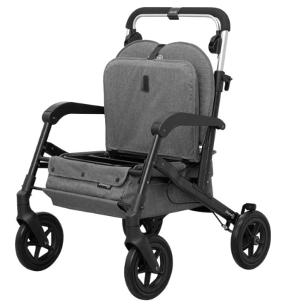 Déambulateur et chariot de courses 4 roues à pousser avec siège Care Lux