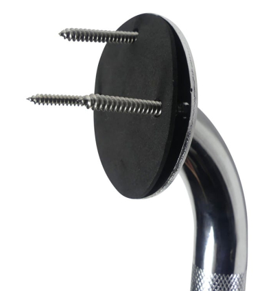 Barre d'appui douche PMR en acier chromé