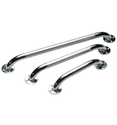 Barre d'appui douche PMR en acier chromé