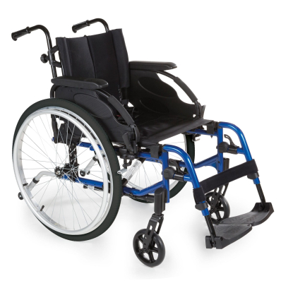 Fauteuil roulant manuel pliable avec dossier fixe Action 3 NG S Invacare bleu