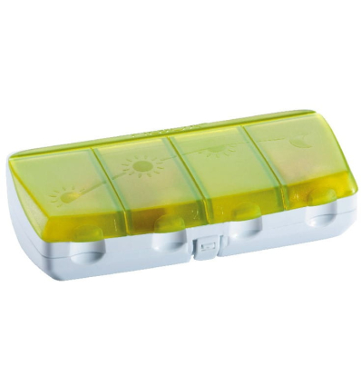 Pilulier journalier pour médicament Pilbox Daily jaune