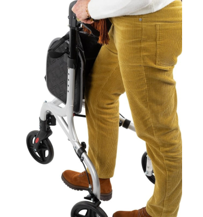 Déambulateur 3 roues ultra léger et pliable avec panier en aluminium