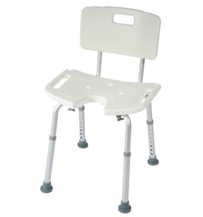 Chaise de douche médicale avec poignées New Bora blanc