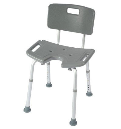 Chaise de douche médicale avec poignées New Bora gris