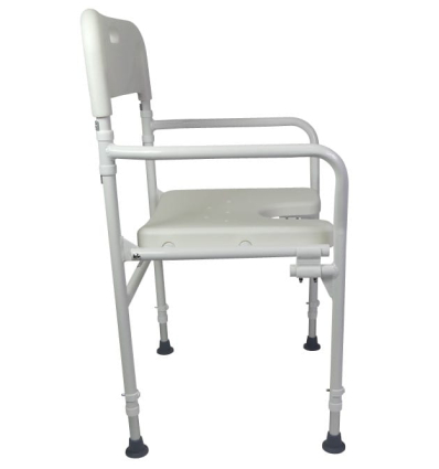 Chaise de douche pliante avec accoudoirs Tobago