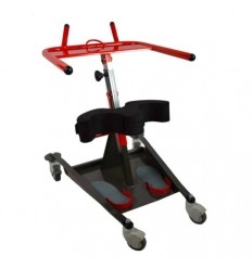 Guidon de transfert déplaçant à roulettes Dino rouge