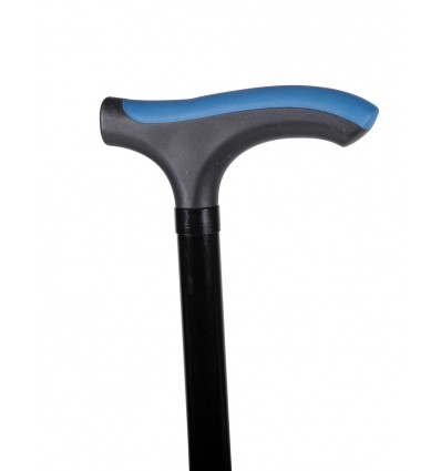 Canne de marche T bi-matière Advance bleu