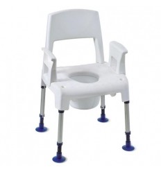 Chaise de douche percée avec accoudoirs Pico Commode Aquatec