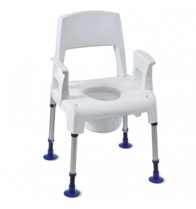 Chaise de douche percée avec accoudoirs Pico Commode Aquatec