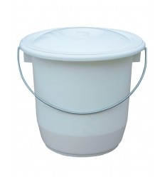 Seau blanc avec couvercle 